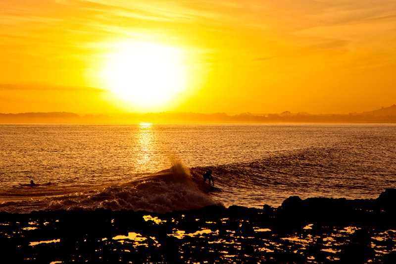 Sunrise Surfer at Tauroa Point - 5 May 2010